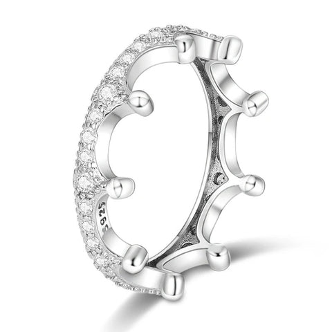 Sterling Silver Crown Eternity Band - Regal Sparkle - Sterling Silver Crown Eternity Band - Regal Sparkle