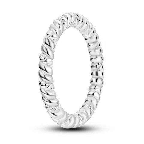 Sterling Silver Twisted Rope Wedding Band - Sterling Silver Twisted Rope Wedding Band