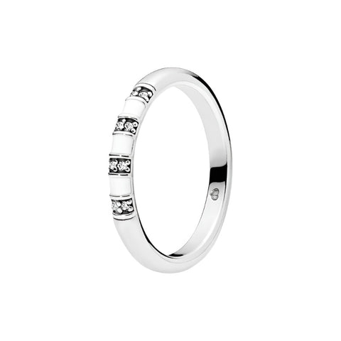 Sterling Silver Strip Zircon Ring - Sleek Sophistication - Sterling Silver Strip Zircon Ring - Sleek Sophistication