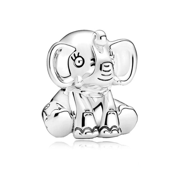 Ellie the Elephant Charm - Sterling silver charm featuring a cute and detailed elephant.