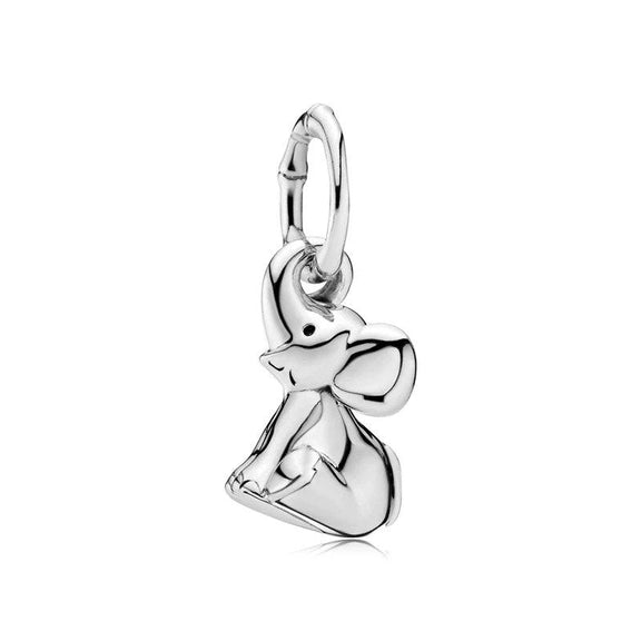 Playful Elephant Charm - Sterling silver charm featuring a playful and adorable elephant.