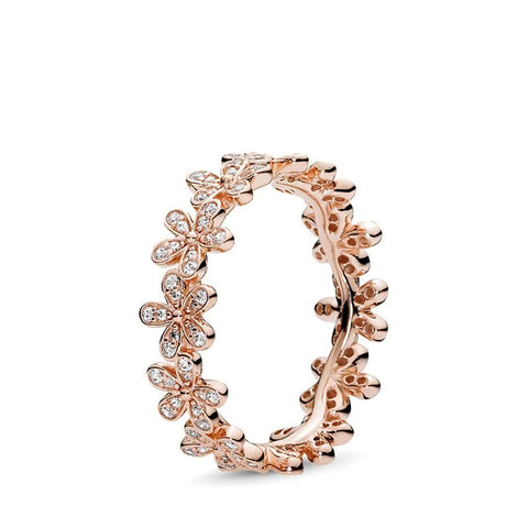 Rose Gold Daisy Flower Ring - Rose Gold Daisy Flower Ring