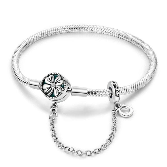 Delicate Daisy Charm Silver Bracelet - Delicate Daisy Charm Silver Bracelet with daisy charm.