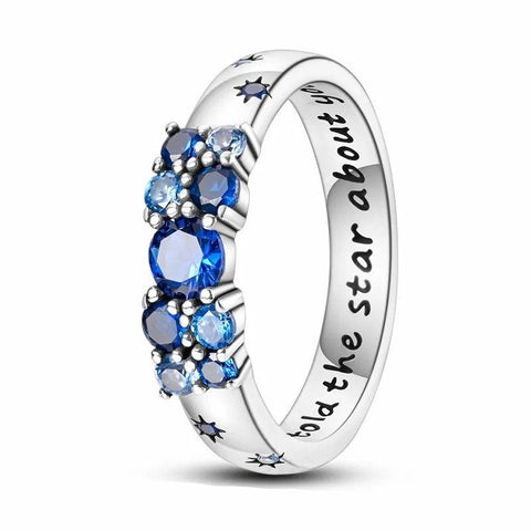Silver Blue Zircom Ring-Told star about you - Silver Blue Zircom Ring-Told the star about you