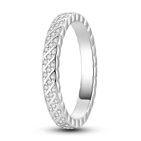 Sterling Silver Zircon Ring strips - Sterling Silver Zircon Ring strips