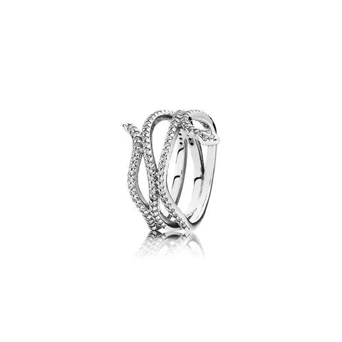 Sterling Silver snake Ring CZ Accents - Sterling Silver snake Ring with CZ Accents